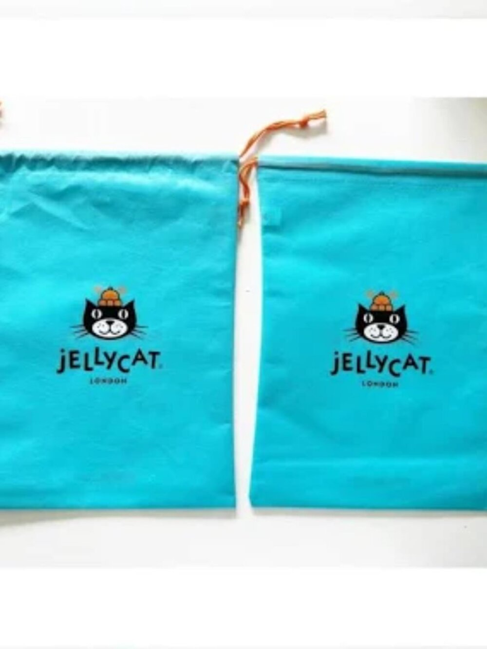 Jellycat Dust Bags 2X 7.5 x 10.5 Inch Small Drawstring Storage Bags NEW